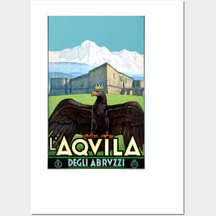 Vintage Travel Poster Italy lAquila Posters and Art